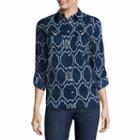 St. John's Bay Long Sleeve Button-front Shirt - Tall