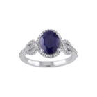 Genuine Sapphire And 1/4 Ct. T.w. Diamond Ring