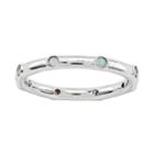 Personally Stackable Lab-created Opal Station Ring