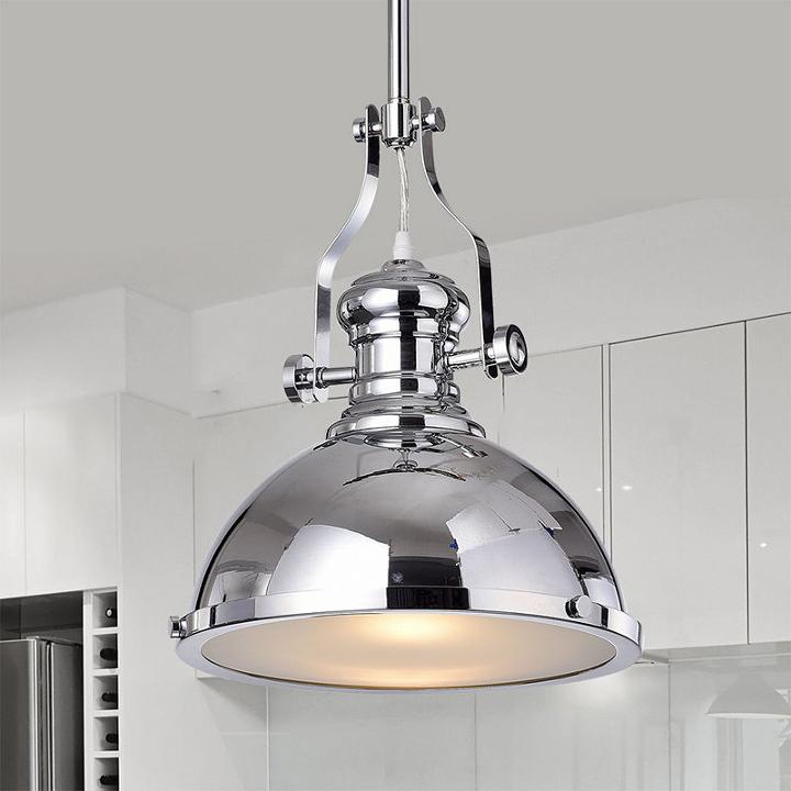 Didya 1-light 13-inch Chrome Dome Pendant