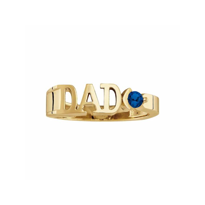 Personalized Men's Birthstone Dad Ring