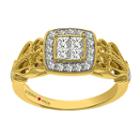 Eterno Amor Womens 5/8 Ct. T.w. Genuine Princess White Diamond 14k Gold Engagement Ring