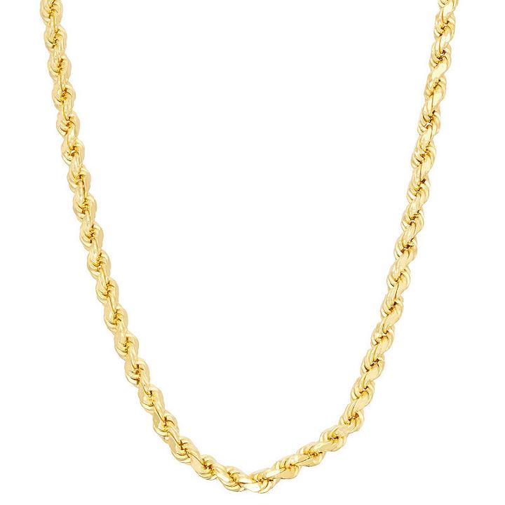 Sterling Silver Solid Rope 20 Inch Chain Necklace