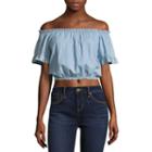 Us Polo Assn. Off Shoulder Crop Top-juniors