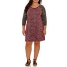 Boutique + 3/4 Sleeve Swing Dresses-plus