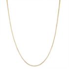 14k Gold Over Silver Solid Box 15 Inch Chain Necklace
