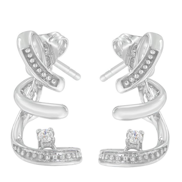 Diamond Accent White Diamond 20mm Round Stud Earrings