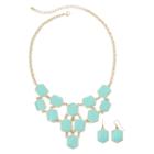 Mixit&trade; Multi-pastel Hexagon-stone Necklace And Earring Set
