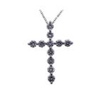 3/4 Ct. T.w. Certified Diamond 14k White Gold Cross Pendant Necklace