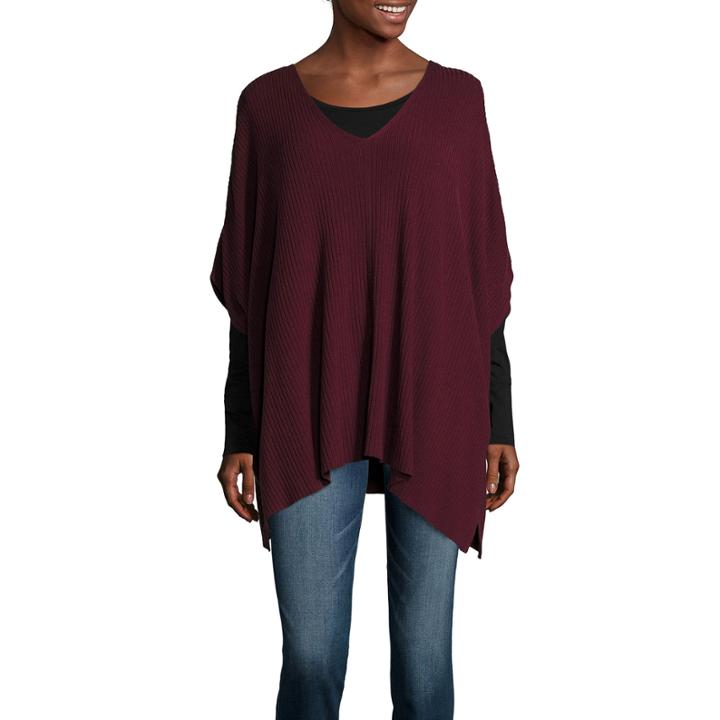 A.n.a Ribbed Poncho Sweater