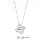 Sparkle Allure Cubic Zirconia Love Knot Set
