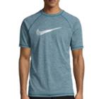 Nike Solid Heather Short Sleeve Swim Tee 40+ Upf Protection