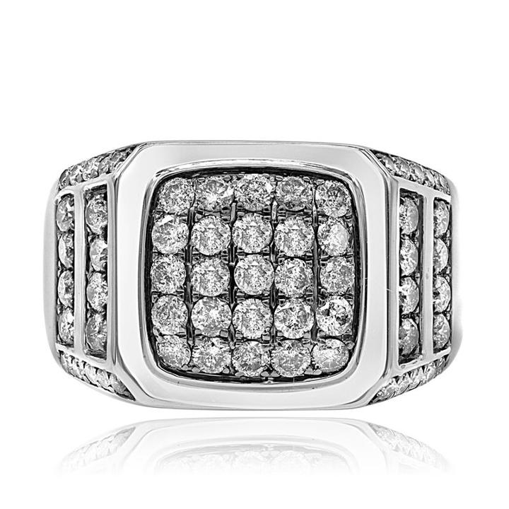 Mens 2 Ct. T.w. Round White Diamond