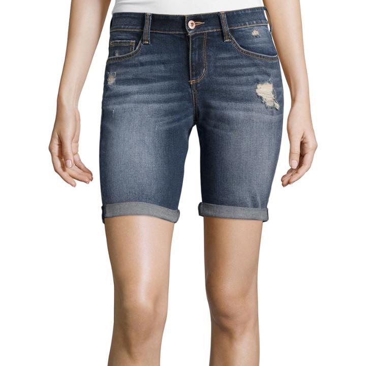 Arizona Distressed Roll Cuff Bermuda Shorts
