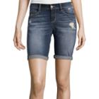 Arizona Distressed Roll Cuff Bermuda Shorts