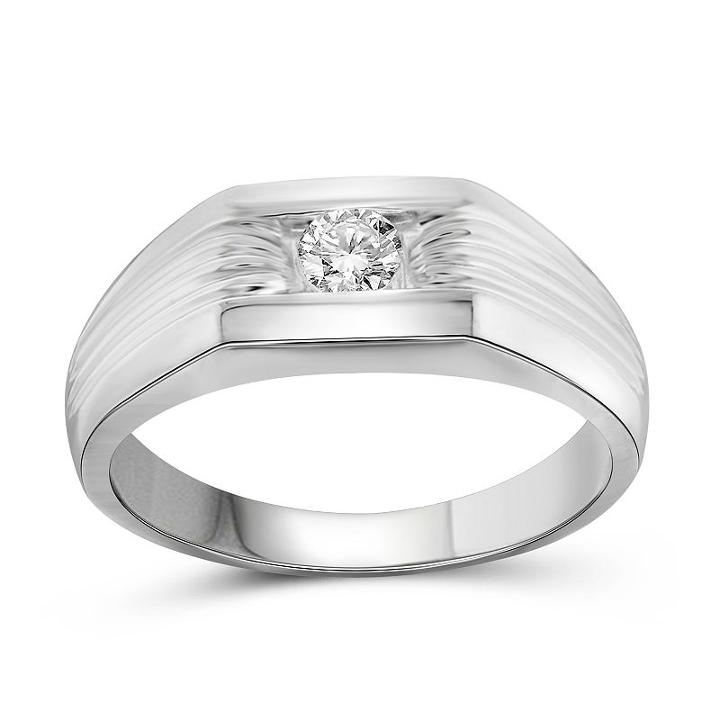 Mens 1/4 Ct. T.w. Genuine Diamond White