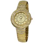 Burgi Womens Gold Tone Strap Watch-b-048yg