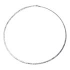 Sterling Silver Diamond-cut Omega Necklace