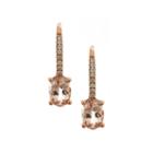 Limited Quantities! Diamond Accent Pink Morganite 14k Gold Drop Earrings