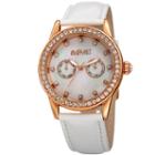 August Steiner Womens White Strap Watch-as-8234wt