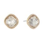 Monet Jewelry Clear 15.5mm Stud Earrings