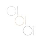 Decree 3-pr. Tri-tone Hoop Earring Set