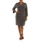 24/7 Comfort Apparel Fall Mosaic Shirt Dress-plus