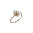 Splendid Pearls Womens Pearl 14k Gold Cocktail Ring