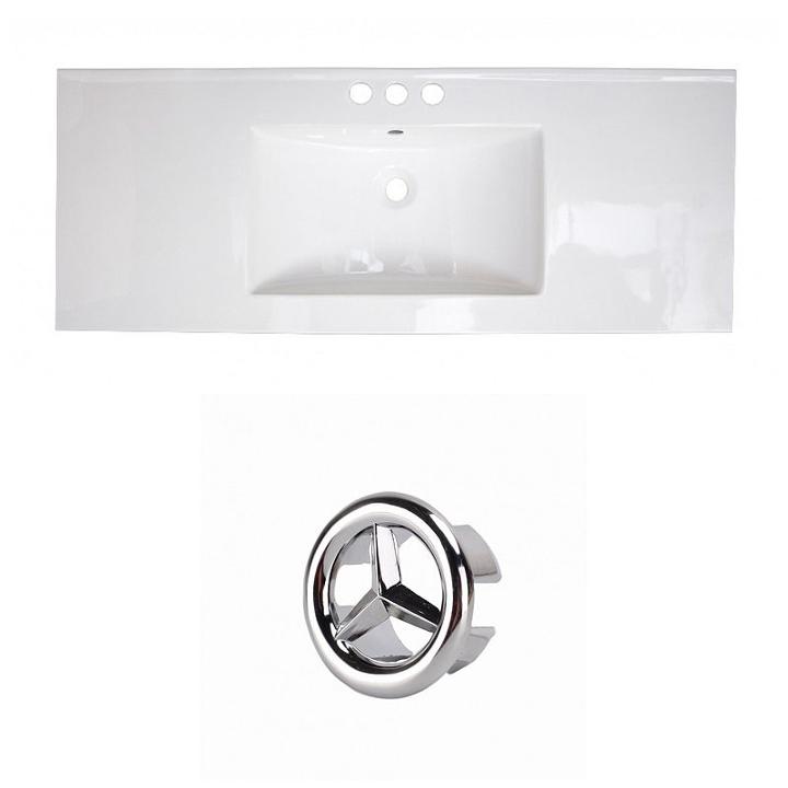 48.75-in. W 3h4-in. Ceramic Top Set In White Color
