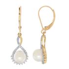 Sofia 1/5 Ct. T.w. Genuine White Pearl Drop Earrings