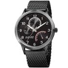 August Steiner Mens Black Strap Watch-as-8230bk