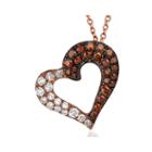 Limited Quantities Grand Sample Sale By Le Vian 3/8 Ct. T.w Vanilla Diamonds & Cherryberry Diamonds 14k Strawberry Gold Le Vian Exotics Heart Penda
