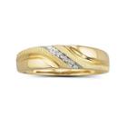 Mens Diamond Accent Band Ring 10k Gold