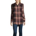 I Jeans By Buffalo Plaid Long Sleeve Tunic Top