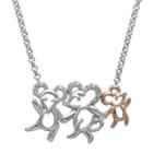 Diamond-accent Two-tone Mouse Pendant Necklace