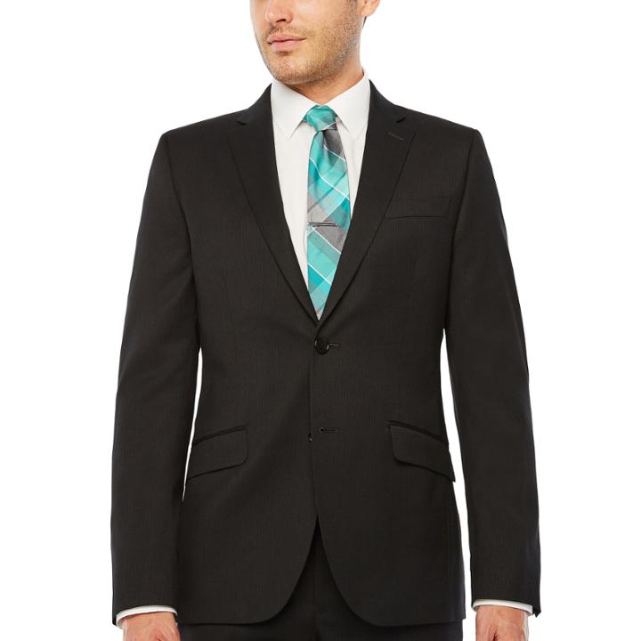 Jf J.ferrar Stripe Slim Fit Stretch Suit Jacket-slim