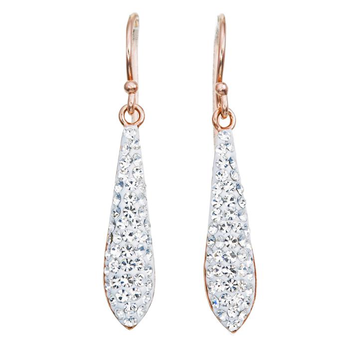 Sparkle Allure Sparkle Allure Clear Silver Over Brass Drop Earrings