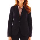 Liz Claiborne One-button Peak Lapel Blazer - Tall