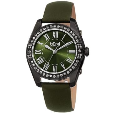 Burgi Womens Green Strap Watch-b-206gn