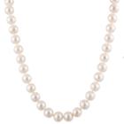 Splendid Pearls Womens 10mm White Cultured Freshwater Pearls Strand Necklace