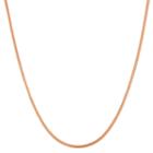 14k Gold Over Silver Semisolid Snake 22 Inch Chain Necklace