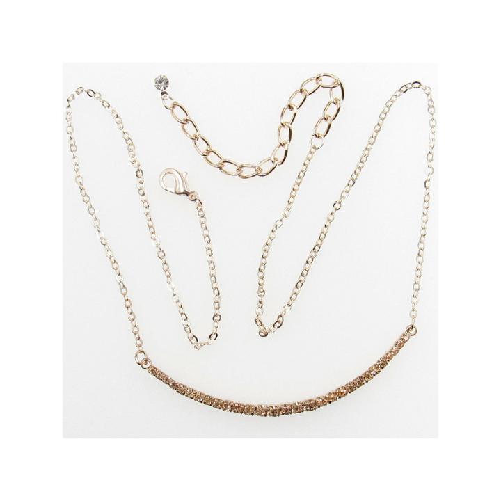 Vieste Rosa Womens Pink Brass Collar Necklace