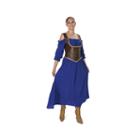 Renaissance Corset Purple Peasant Dress Adult Costume