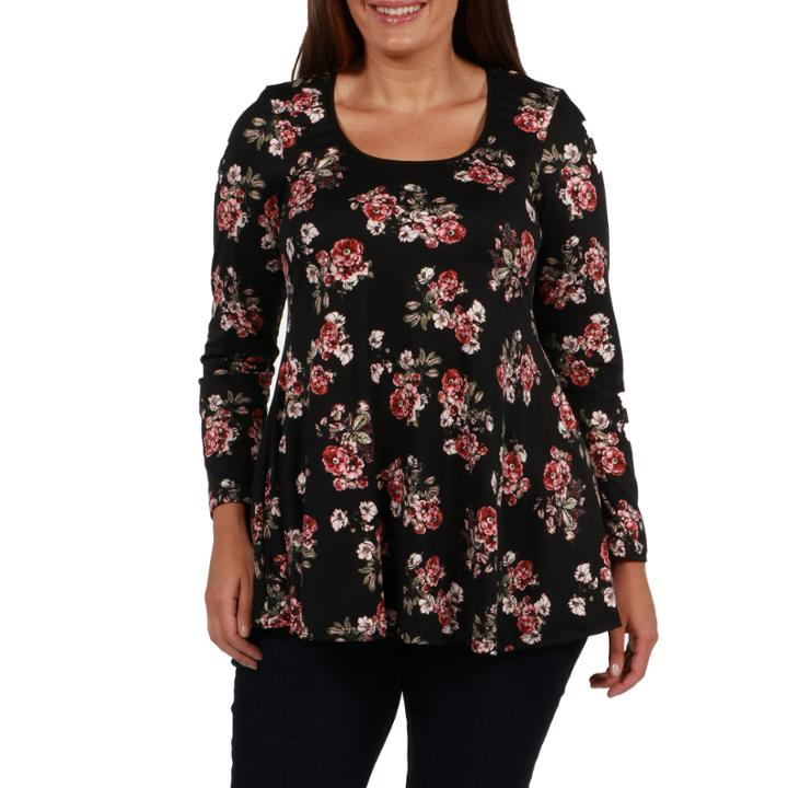24/7 Comfort Apparel Susan Tunic Top - Plus