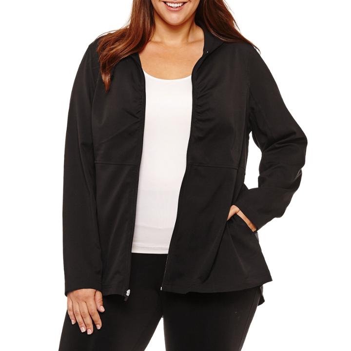 St. John's Bay Active Long Sleeve Woven Anorak-plus
