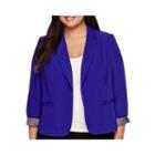 Worthington Long-sleeve Open-front Blazer - Plus
