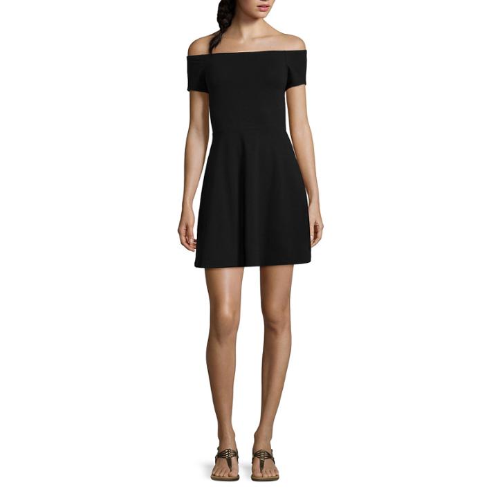 Arizona Short Sleeve Skater Dress-juniors