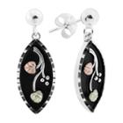 Black Hills Gold Flower Drop Earrings
