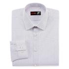 Jf J.ferrar Stretch Long Sleeve Broadcloth Diamond Dress Shirt - Slim