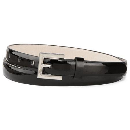 Patent Leather Skinny Belt
